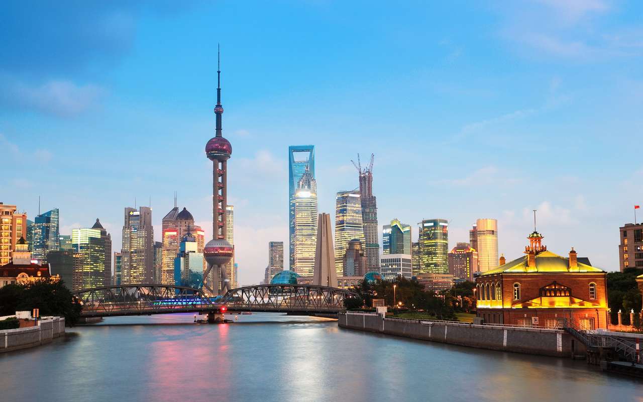 Город Шанхай пазл онлайн