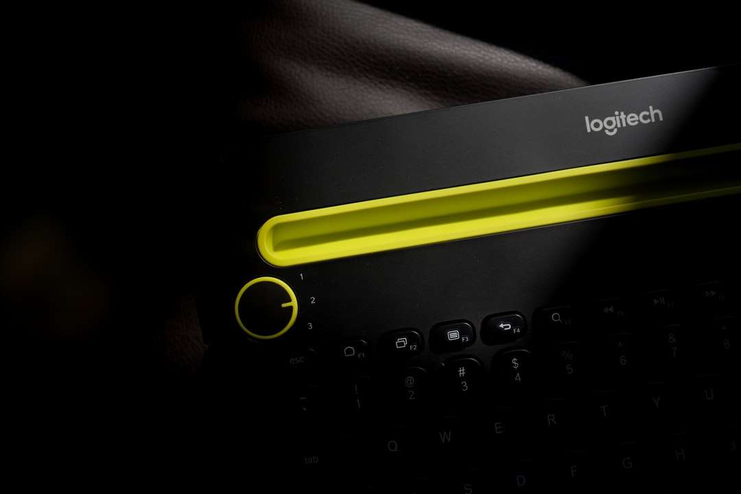 black and yellow logitech keyboard online puzzle