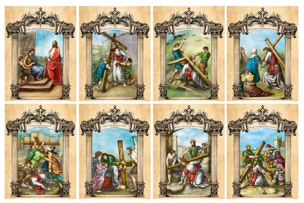 The colorful way of the cross jigsaw puzzle online