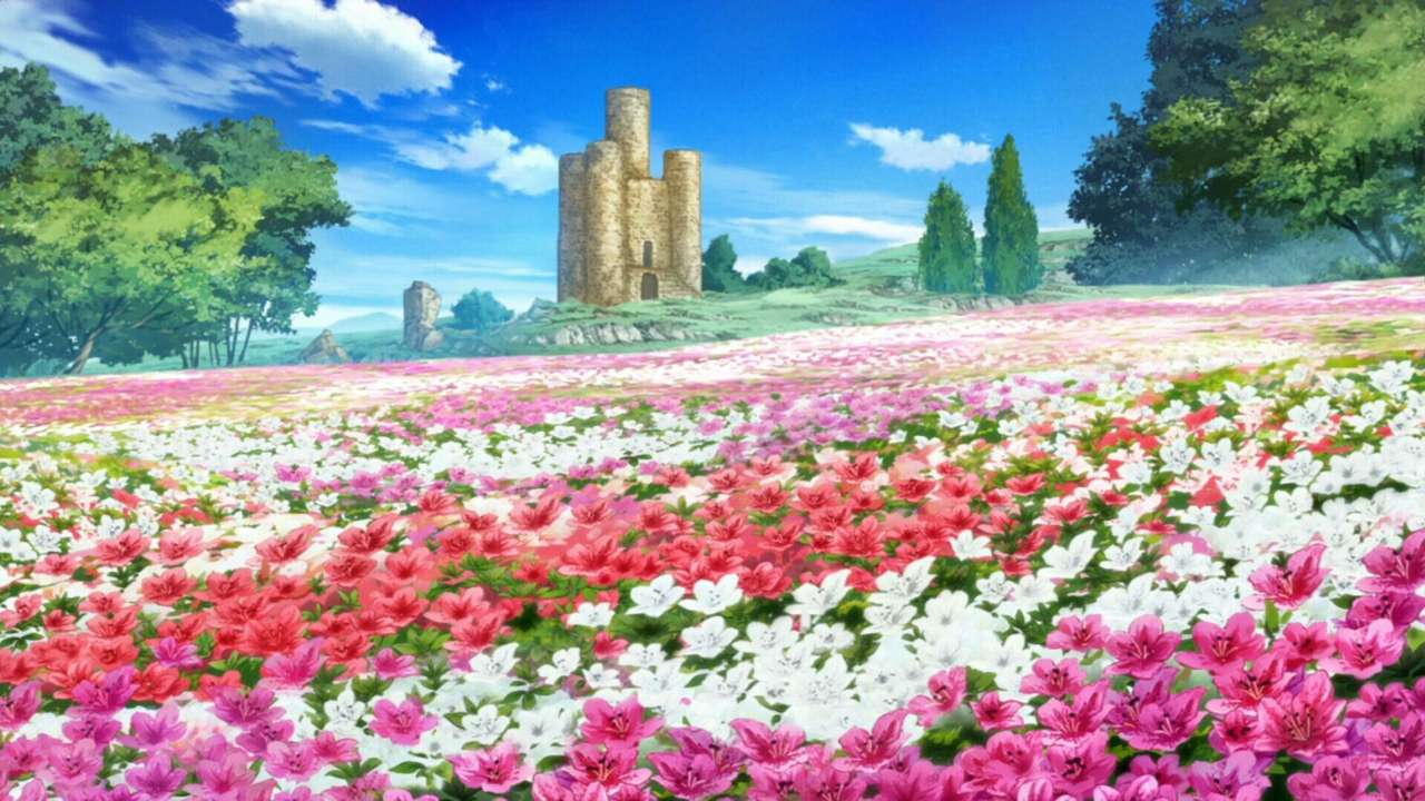 Blomsterträdgård pussel på nätet