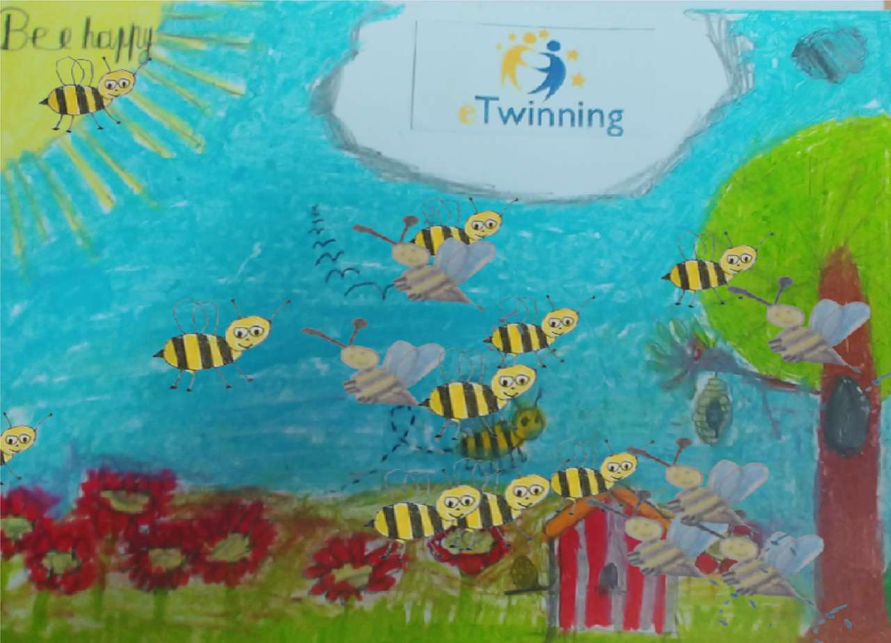 Bee Happy e-Twinning-projekt pussel på nätet