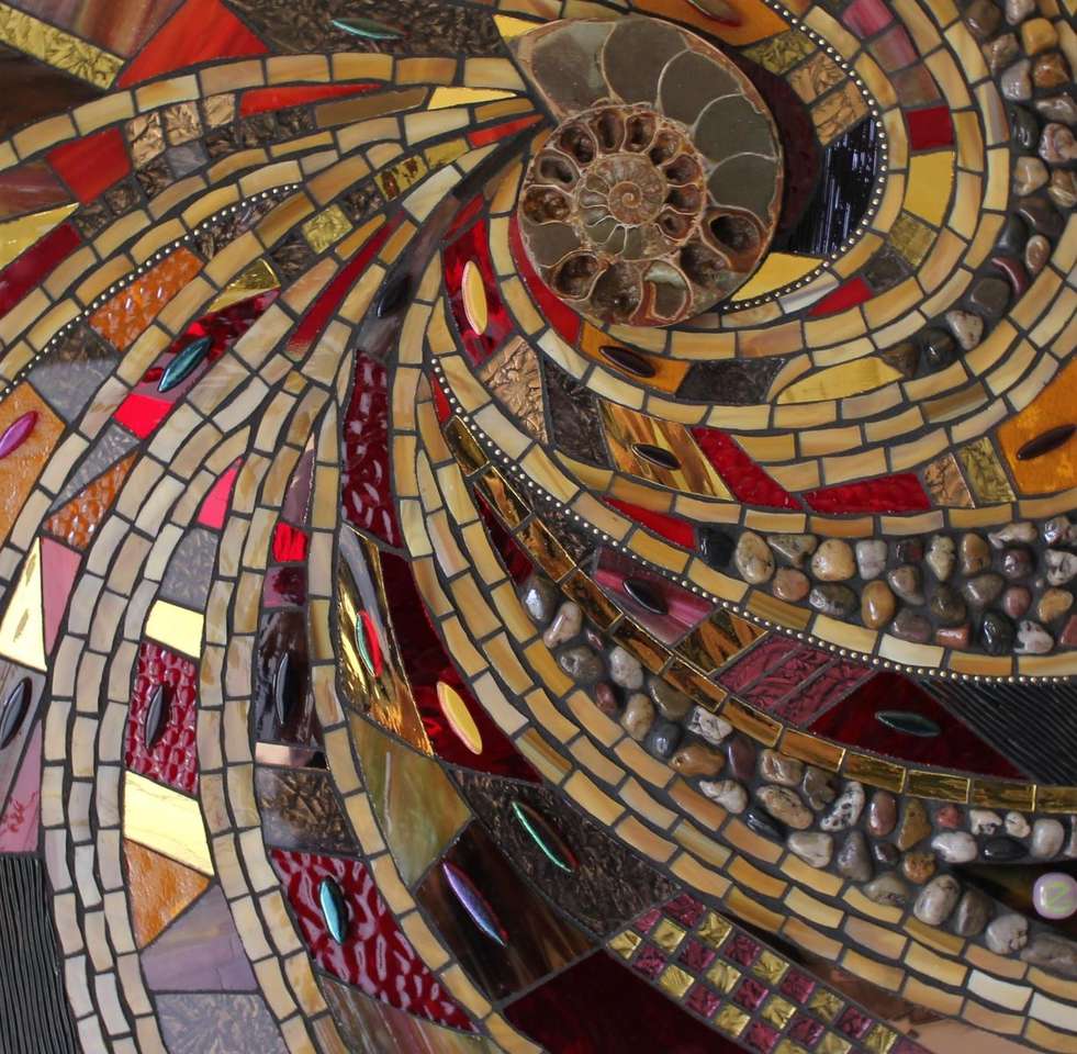 Arte a spirale colorata di terra puzzle online