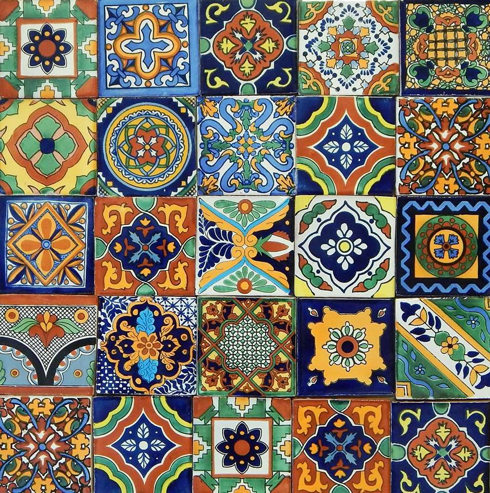 Tuiles colorées mexicaines puzzle en ligne