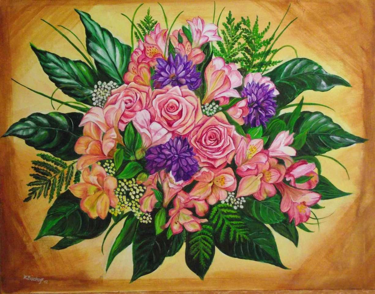 Malování mé narozeninové kytice skládačky online