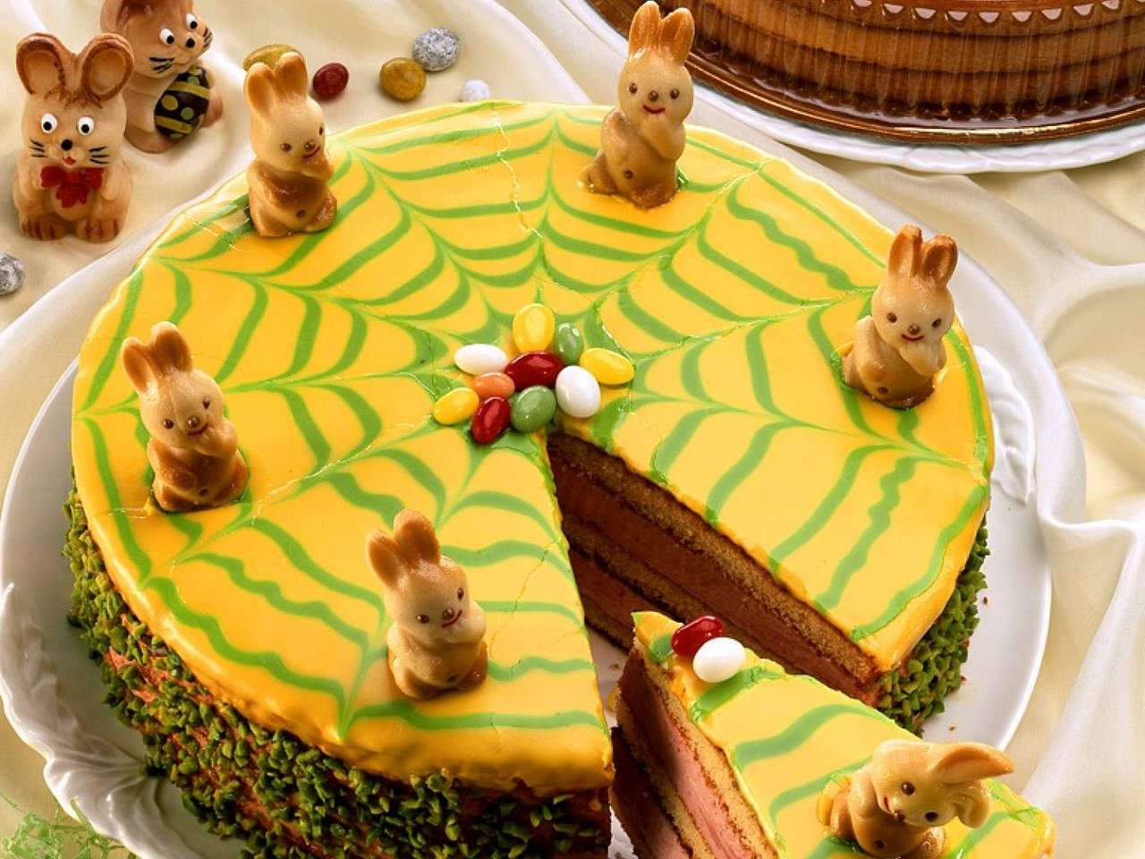 Húsvéti dekoratív húsvéti torta online puzzle
