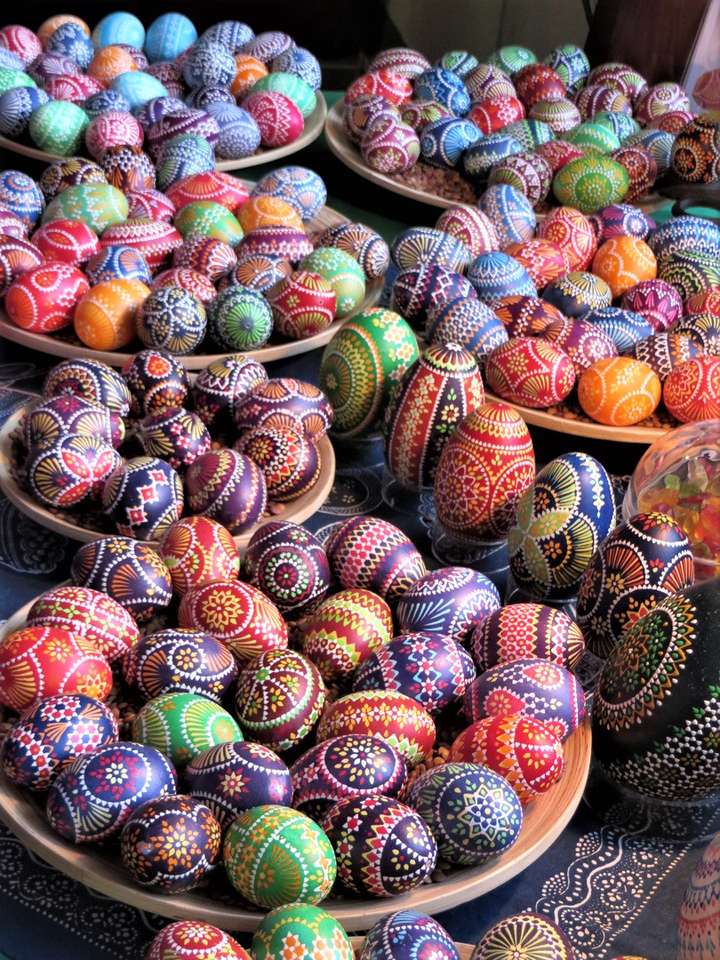 Páscoa muitos cestos com ovos pintados quebra-cabeças online