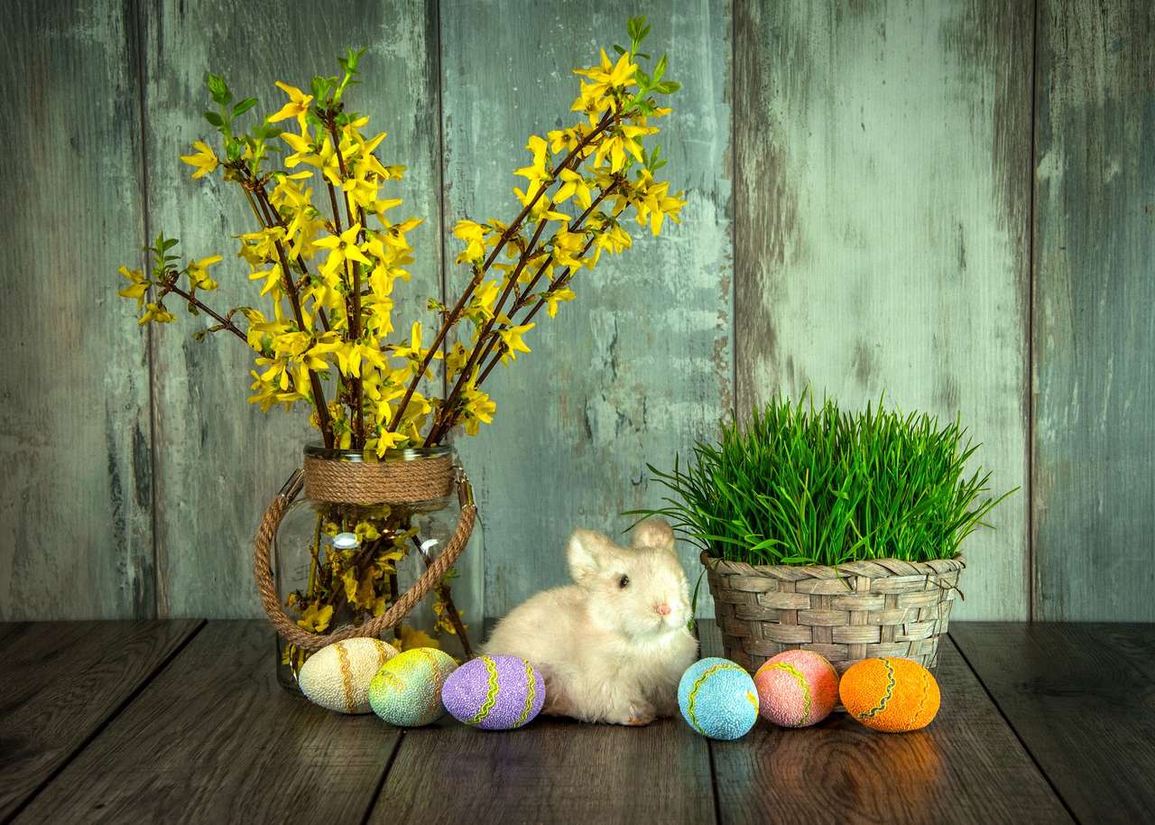 Velikonoce Velikonoční dekorace na stůl skládačky online
