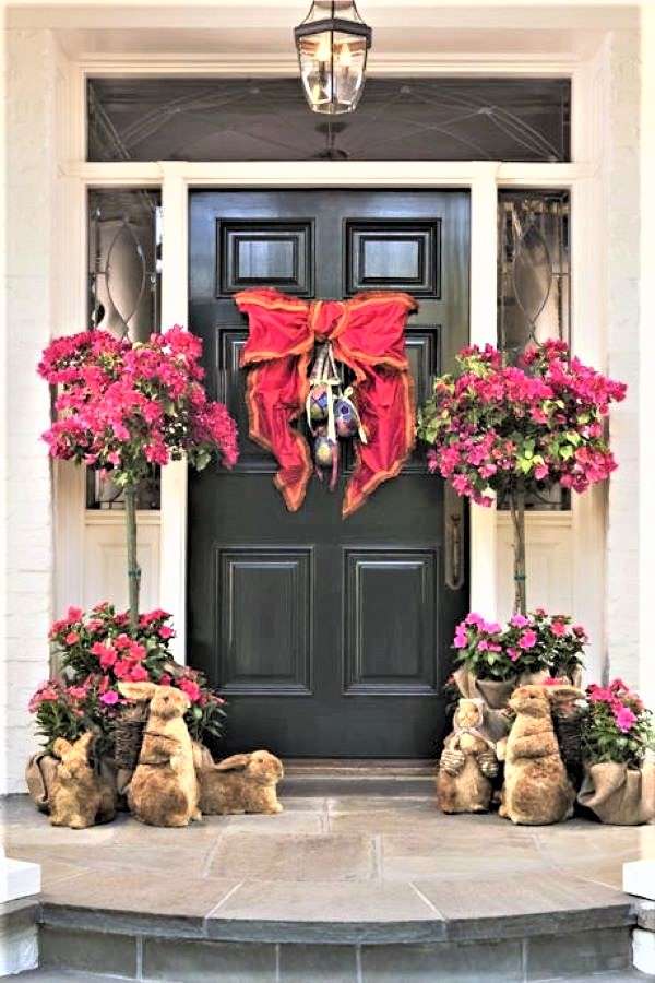 Великденска великденска украса пред входа на къщата онлайн пъзел