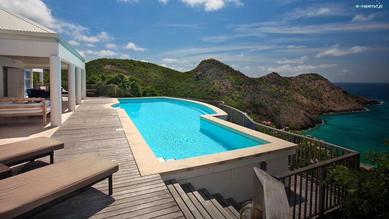 плувен басейн в хотела, море, планини онлайн пъзел
