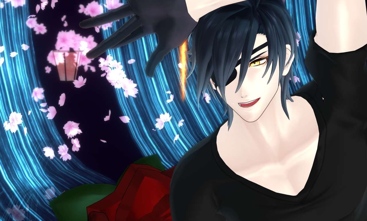 Mitsu σε μια ανεμοστρόβιλο λουλουδιών online παζλ