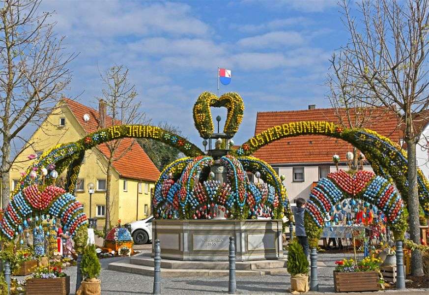 Easter fountain Schechingen online puzzle