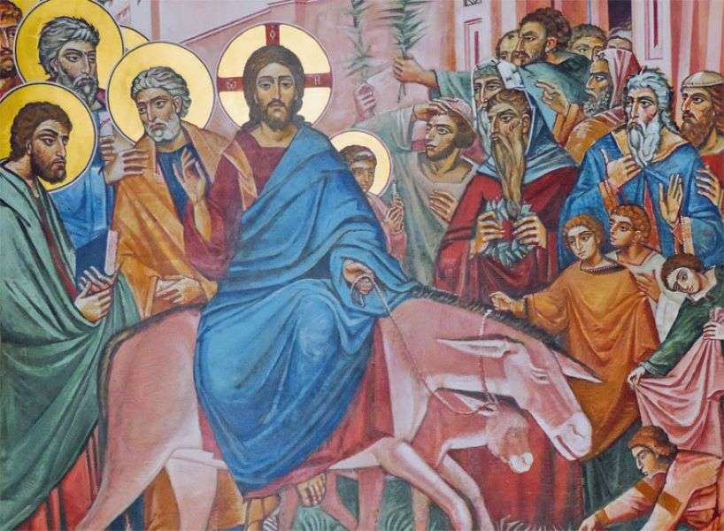 Вербное воскресенье вход в Иерусалим пазл онлайн