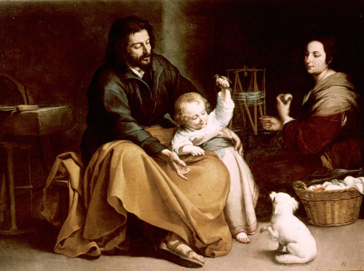 Holy Family and the little bird. jigsaw puzzle online