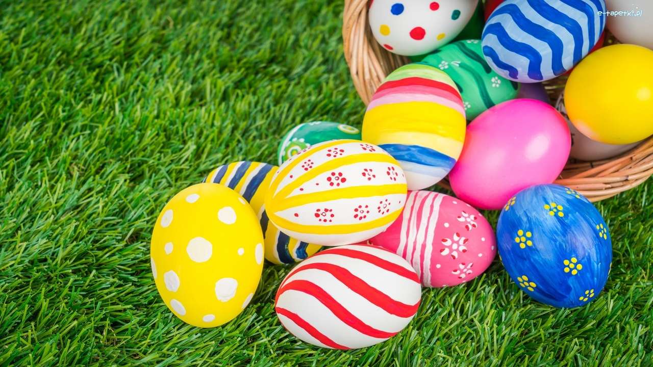 Ovos de páscoa coloridos quebra-cabeças online