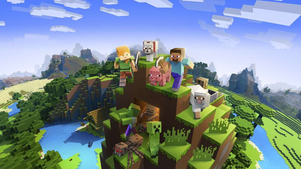 Minecraft Steve en Alex legpuzzel online