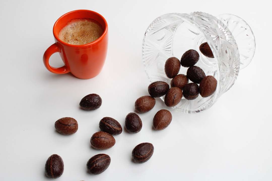 коричневые кофейные зерна пазл онлайн