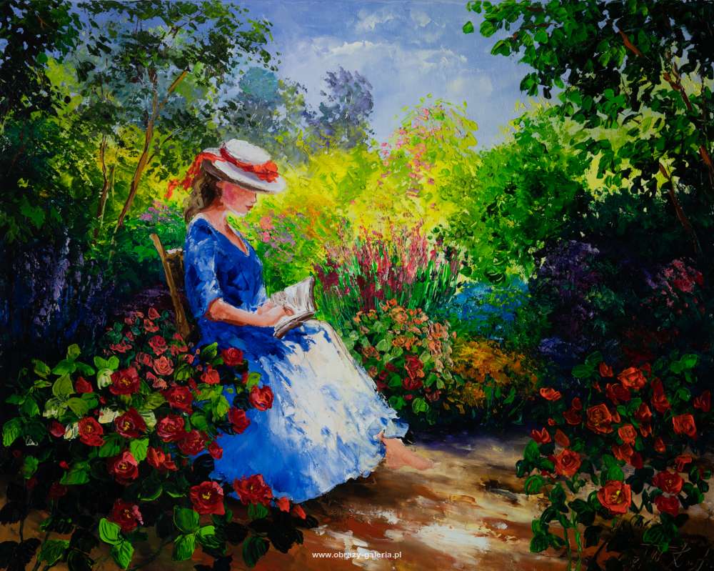 Immagine - una donna in giardino puzzle online