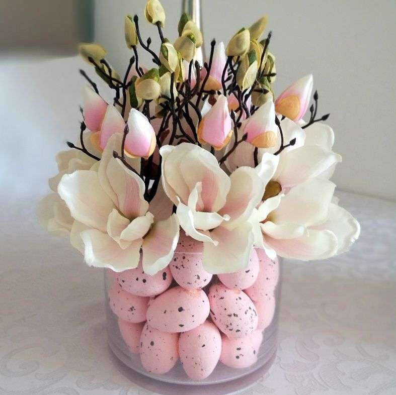 Великденски състав в розово онлайн пъзел