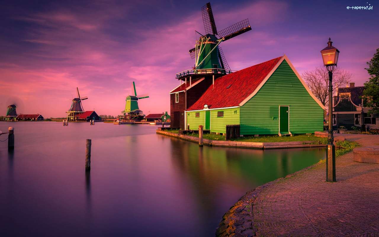 野外博物館、風車、オランダ オンラインパズル