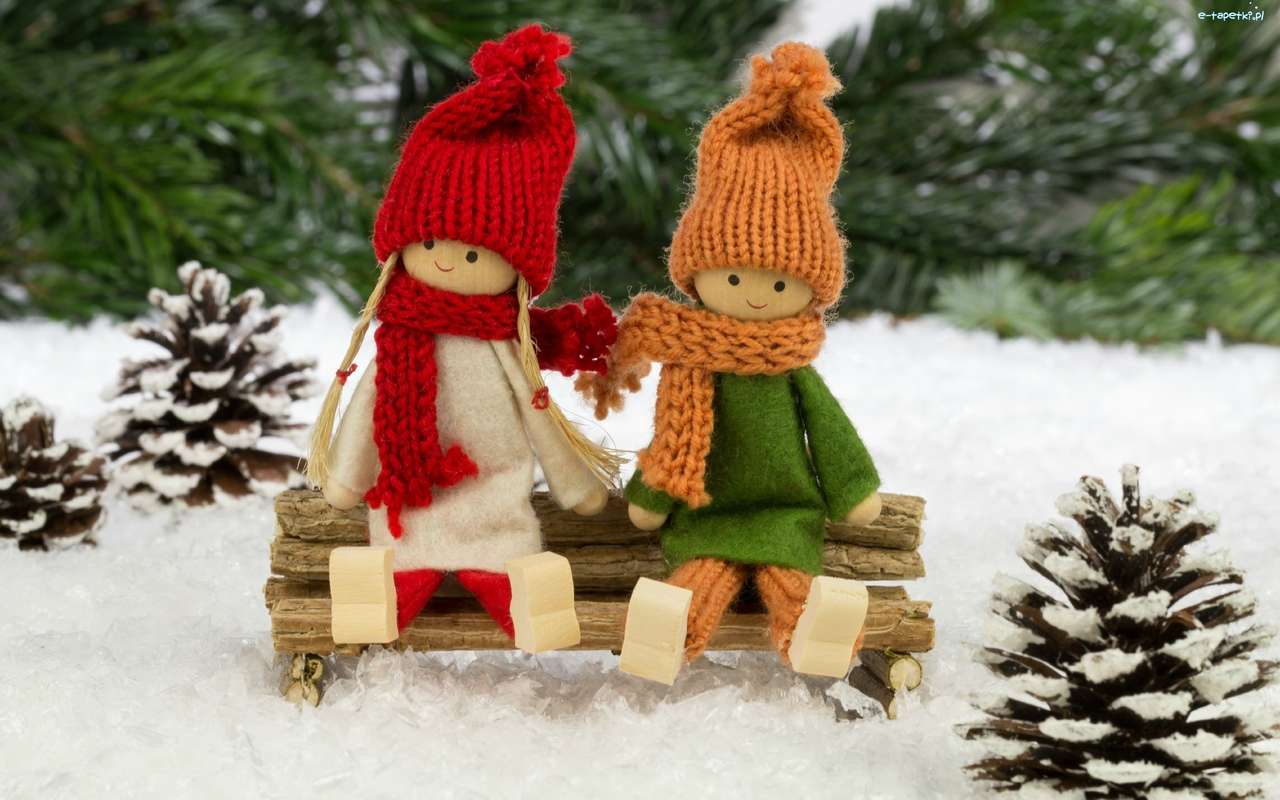Bambole, fiocchi di neve, inverno puzzle online