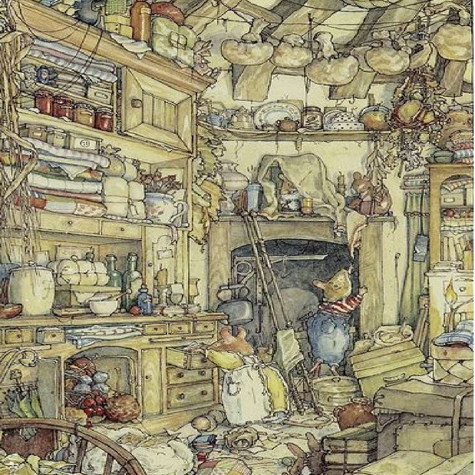 na návštěvě u myší rodinky v kuchyni jigsaw puzzle online