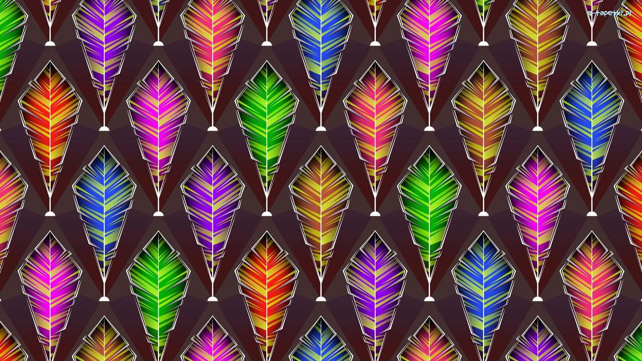 Raphy- kleurrijke veren online puzzel