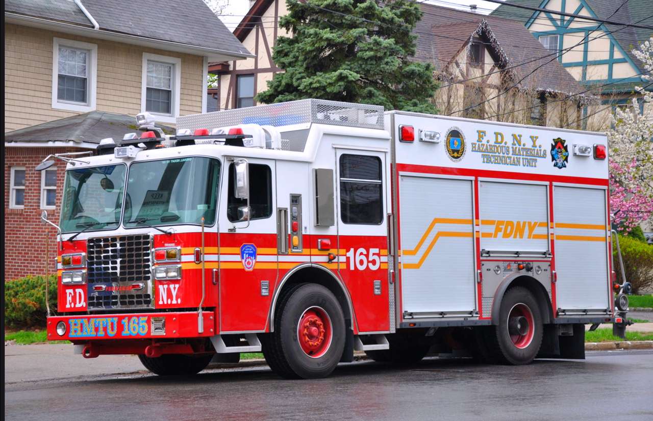 Caminhão de bombeiros NYFD. quebra-cabeças online