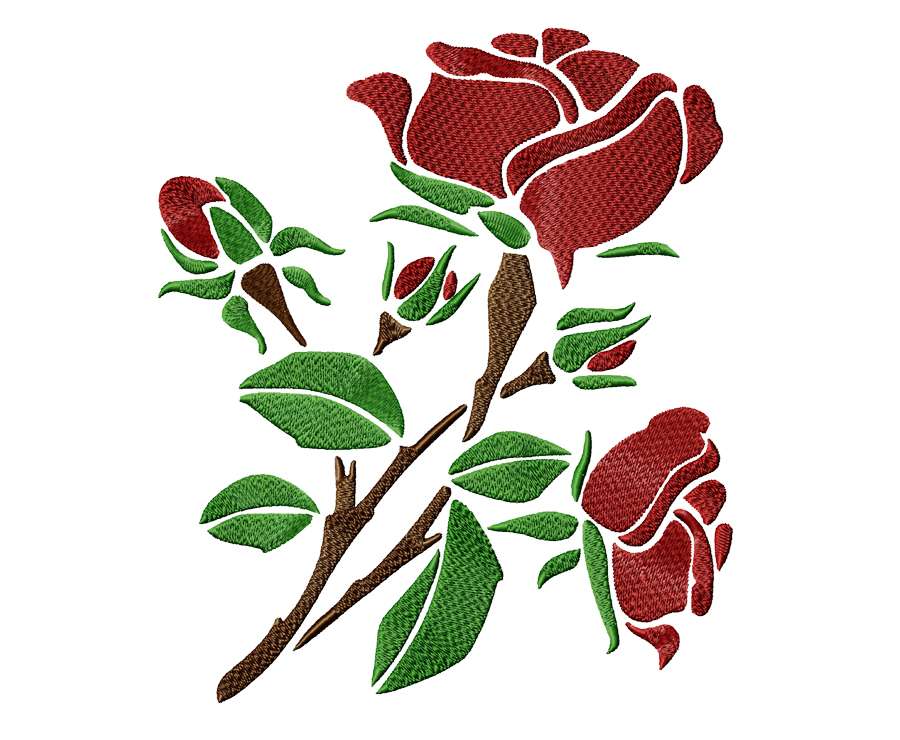 Röd ros - stiliserad Pussel online