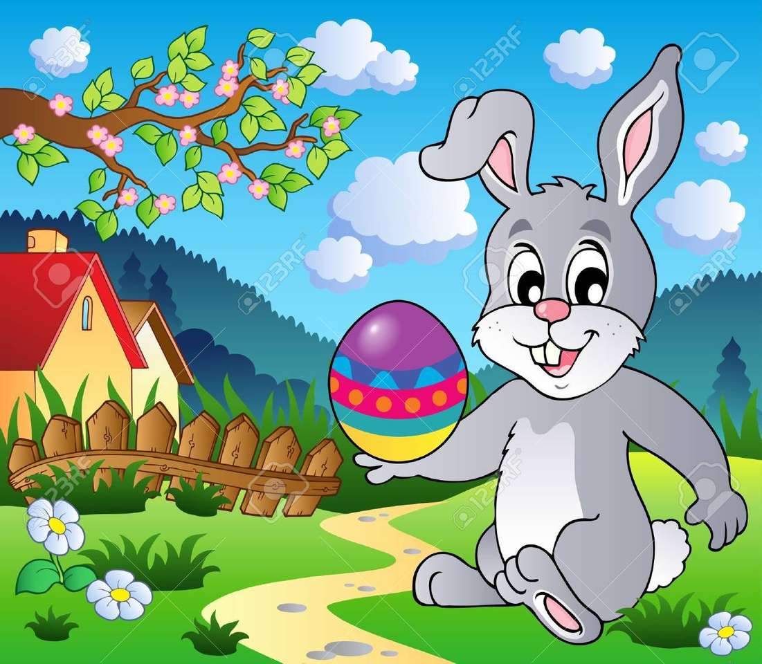 Conejo de Pascua rompecabezas en línea