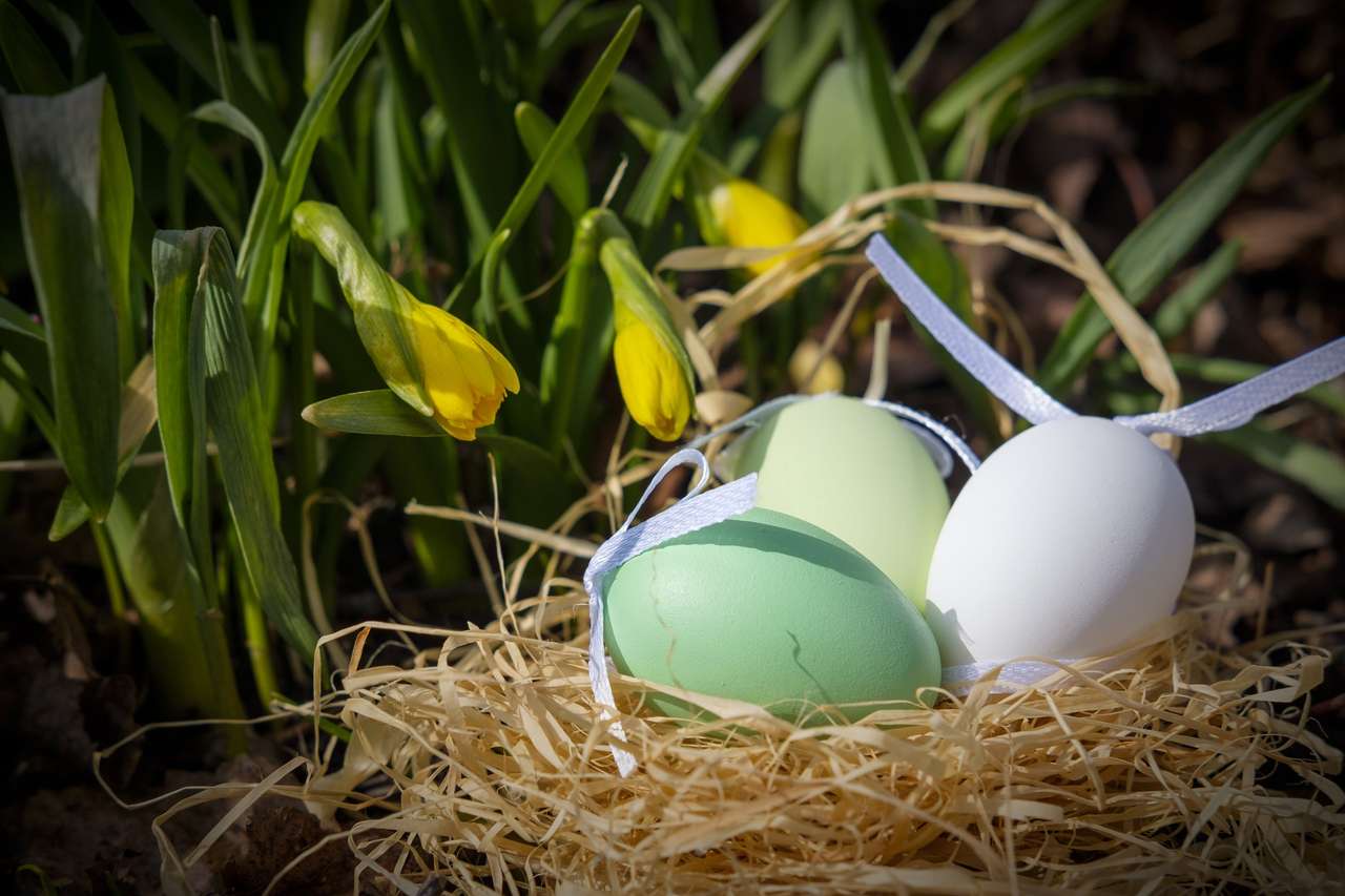 Πολύχρωμα αυγά του Πάσχα online παζλ