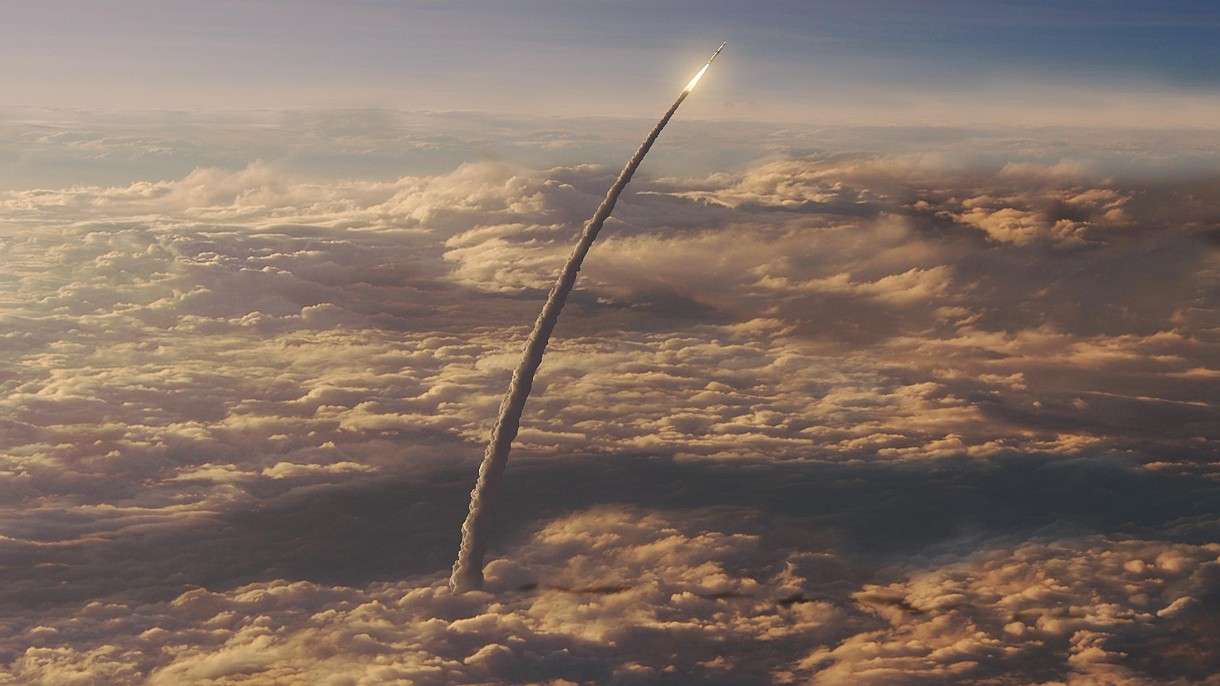 Ракета се вижда от космоса онлайн пъзел