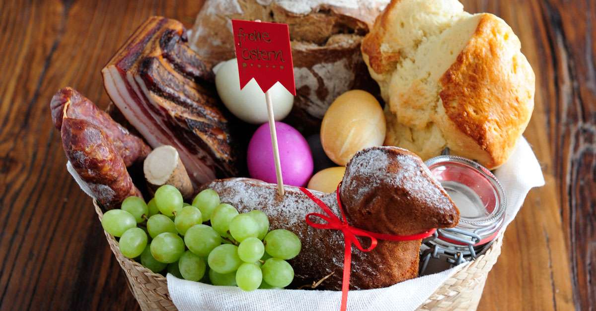 Easter basket for foodweigh jigsaw puzzle online