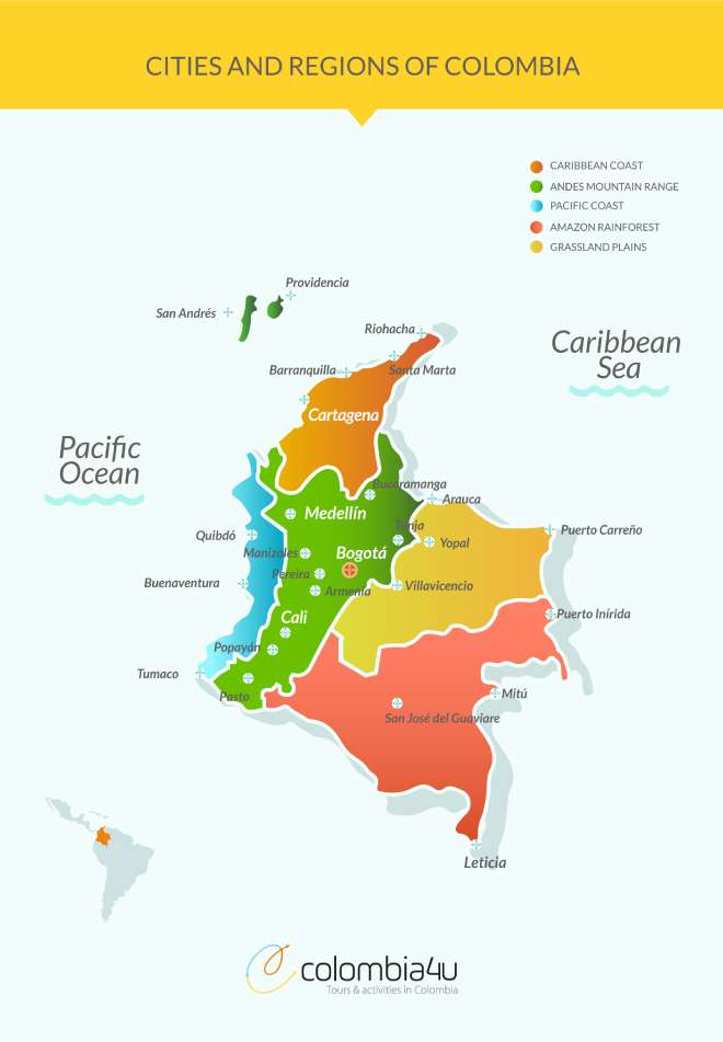 Регіони Колумбії пазл онлайн