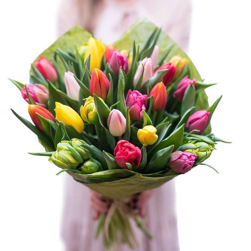 Színes tulipánok kirakós online