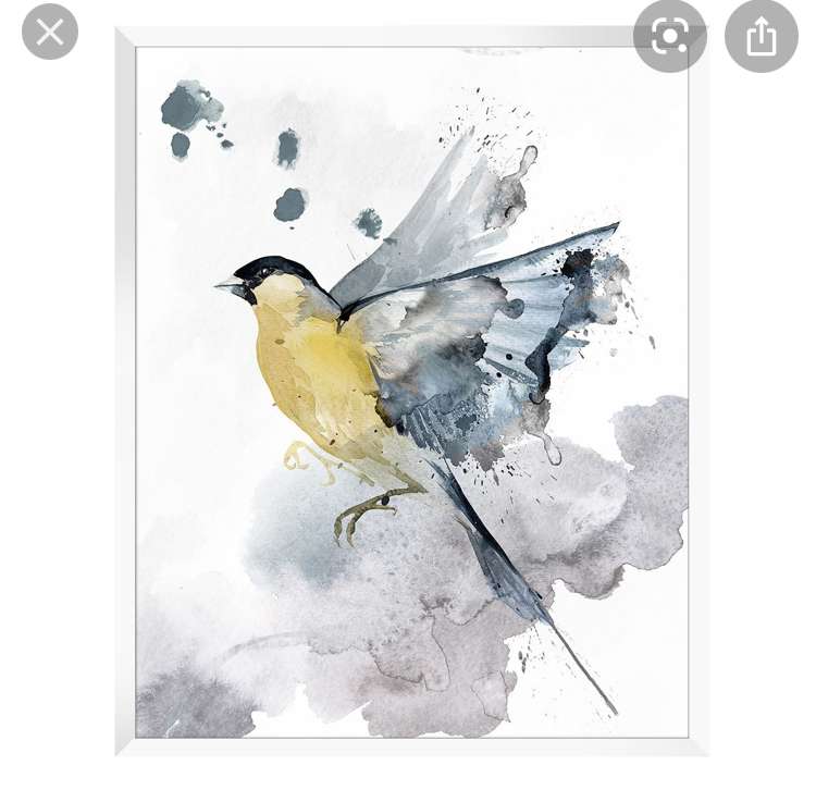Oiseau sur fond blanc - image puzzle en ligne
