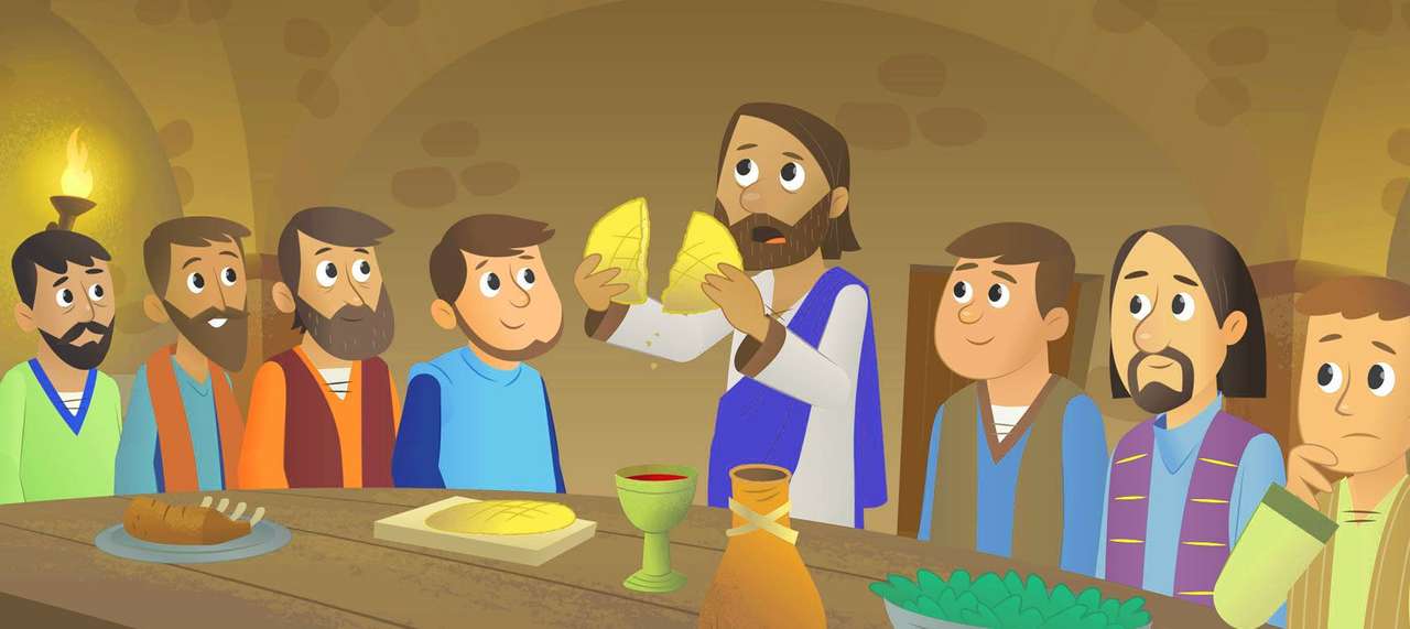 тайная вечеря апостолы иисус пазл онлайн