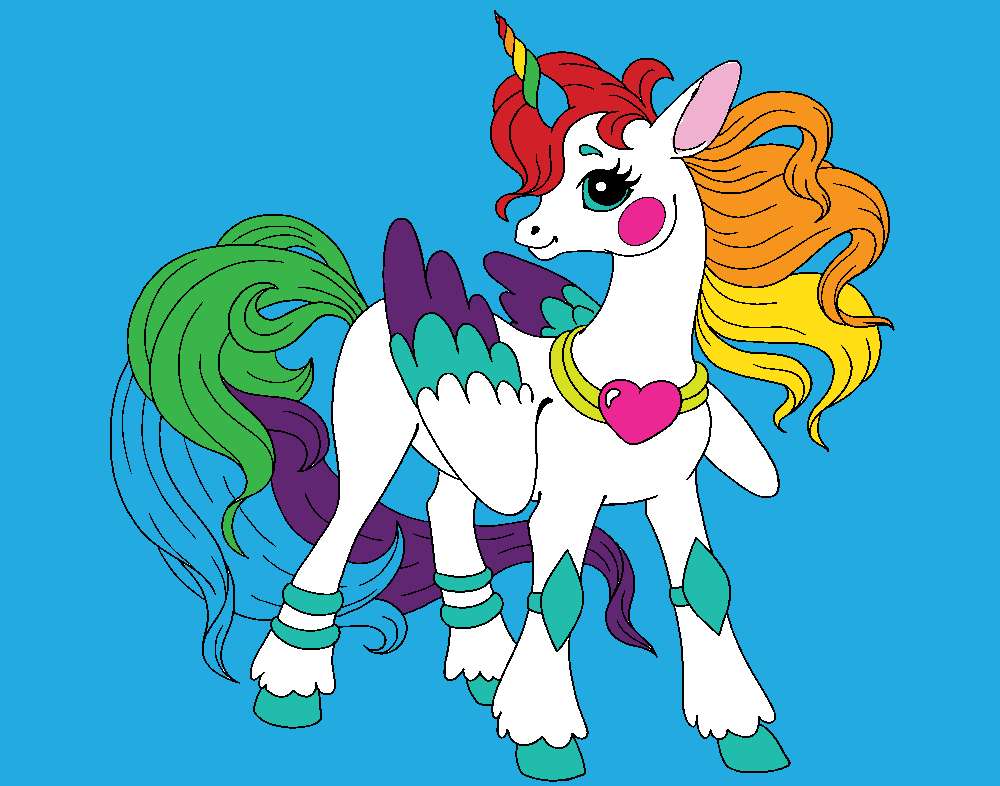 Rainbow Fairytale Unicorn pussel på nätet