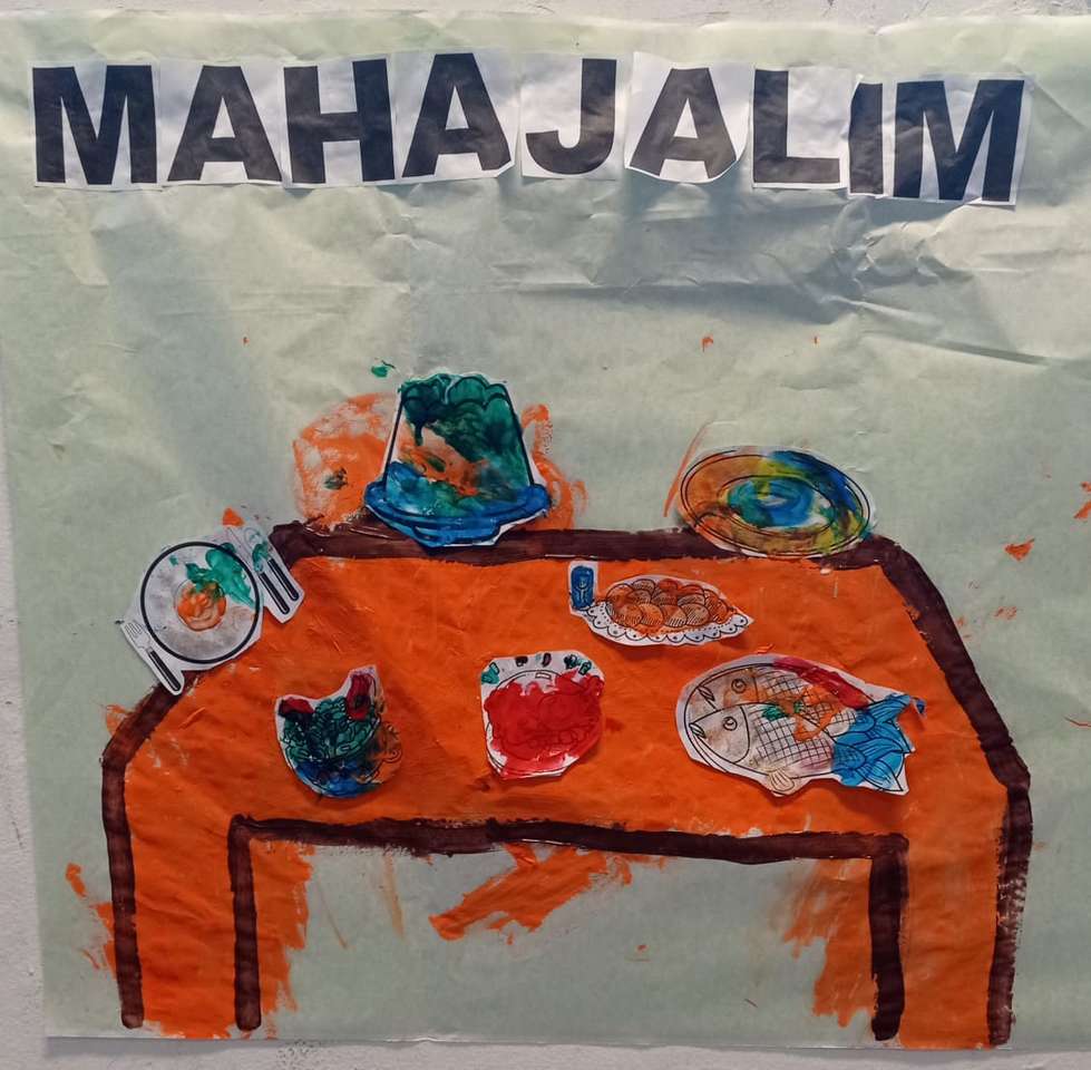 Mahajalim-Flagge. Puzzlespiel online