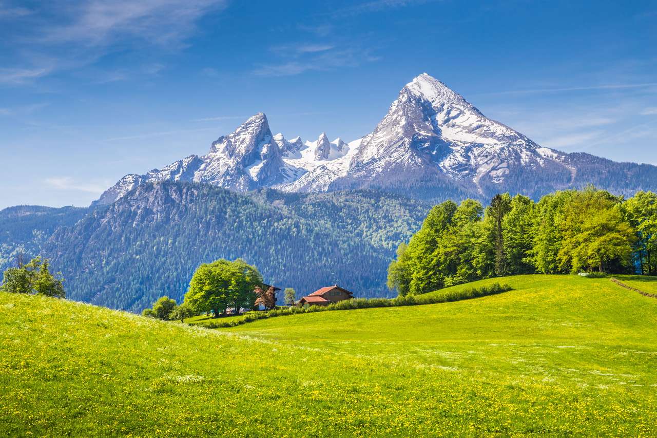 Berge in Bayern. Online-Puzzle