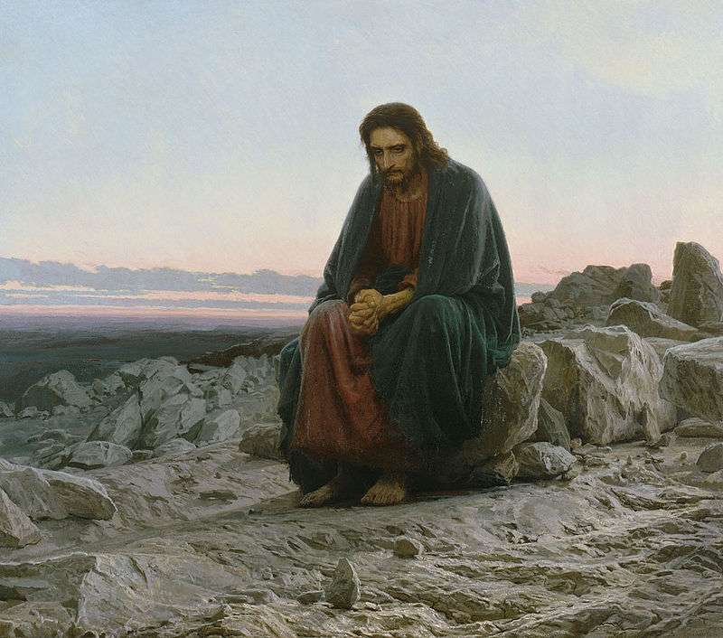 Christus in der Wüste (Bild) Puzzlespiel online