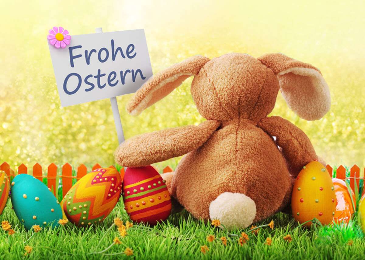 Frohe Ostern. Online-Puzzle