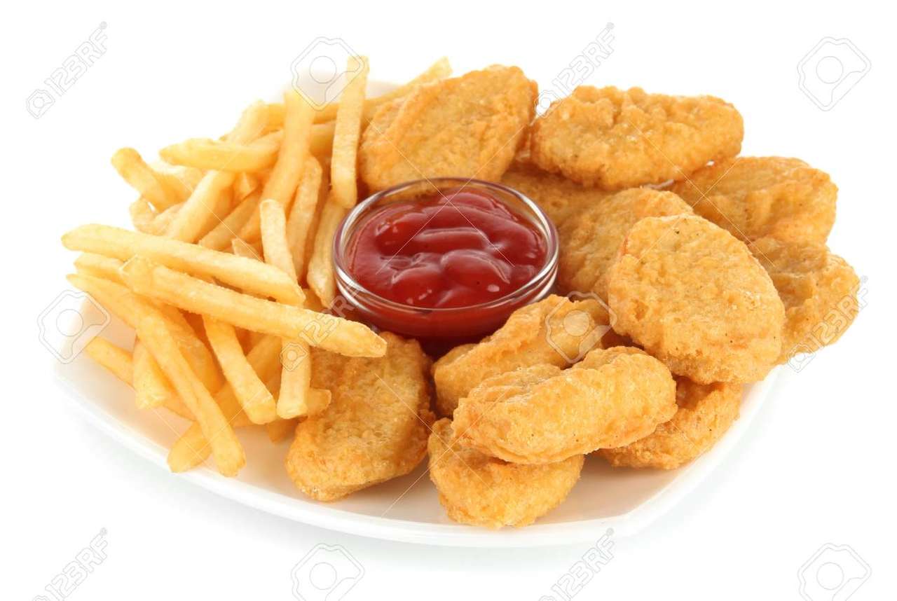 Chicken Nuggets with fries jigsaw puzzle online
