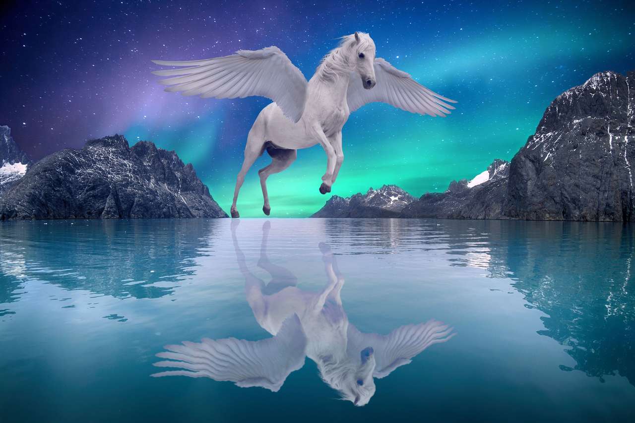 Winged Legendary Pegasus pussel på nätet