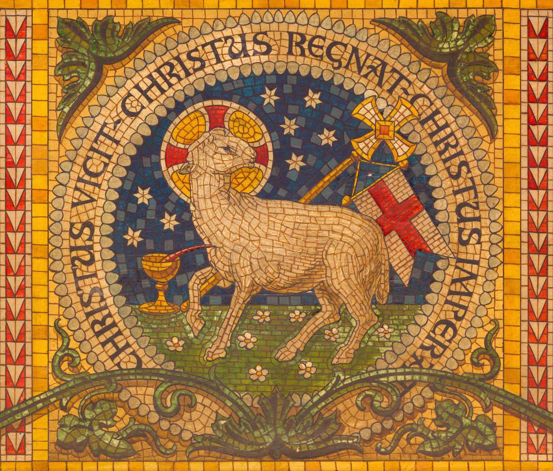 Guds lamm - mosaik pussel på nätet