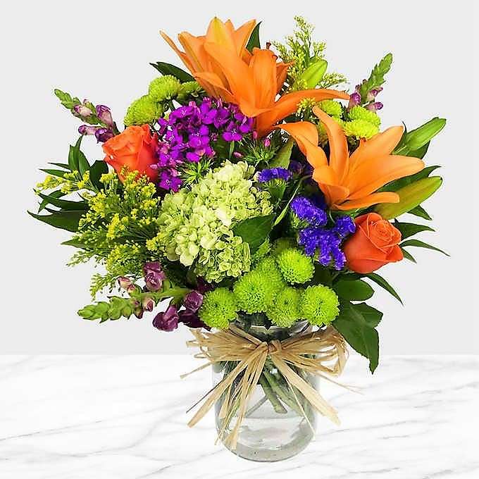 Bouquet in vaso di vetro puzzle online