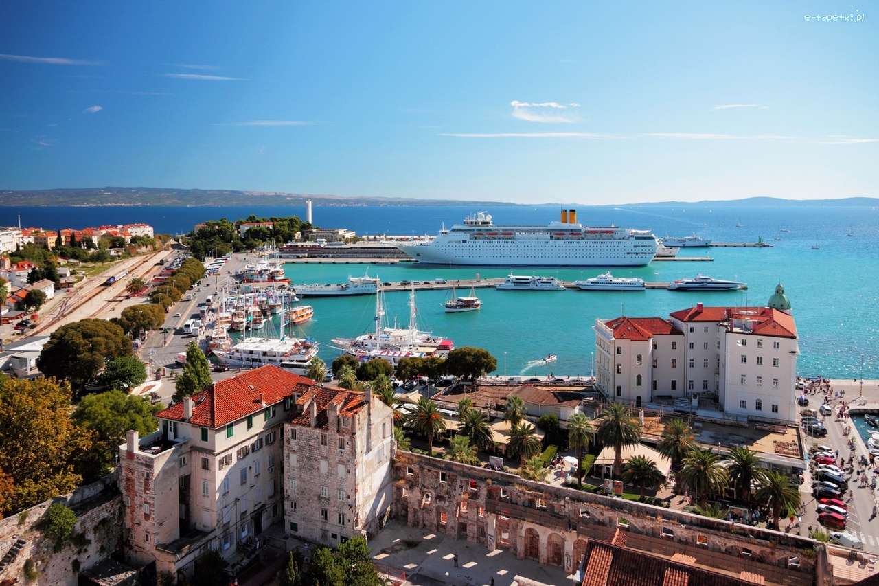 Hafen in Kroatien. Online-Puzzle