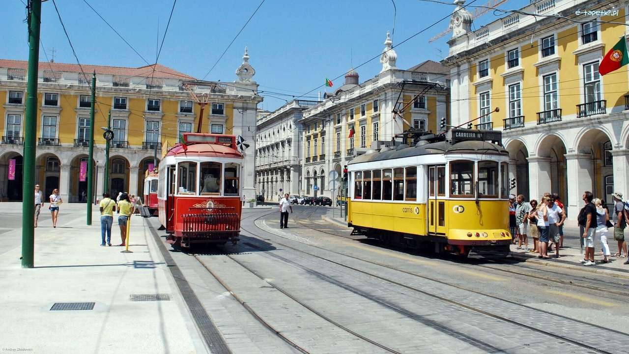 Trams à Lisbonne puzzle en ligne