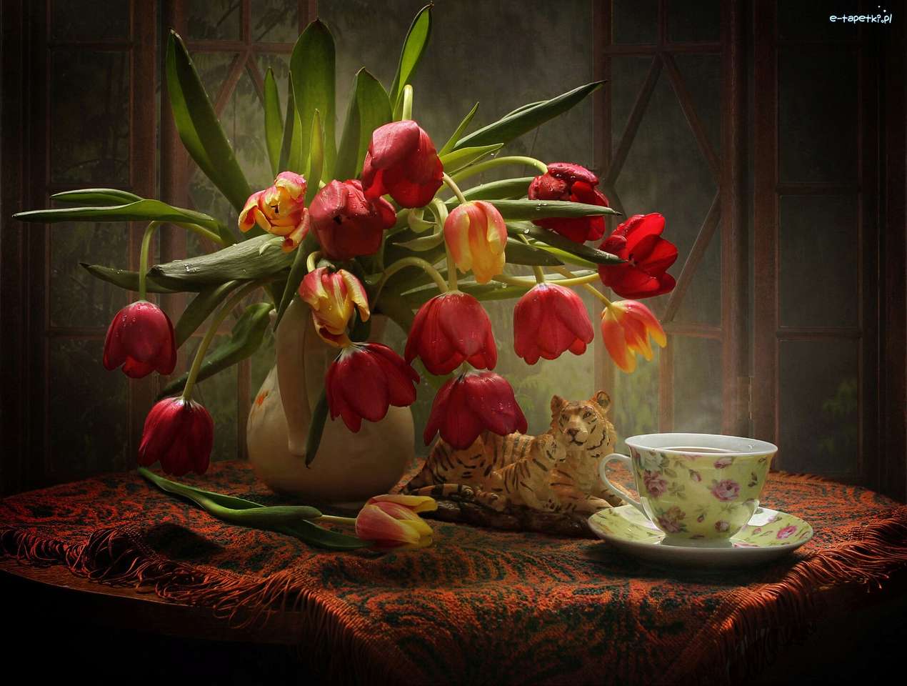 Tulipán kytice skládačky online