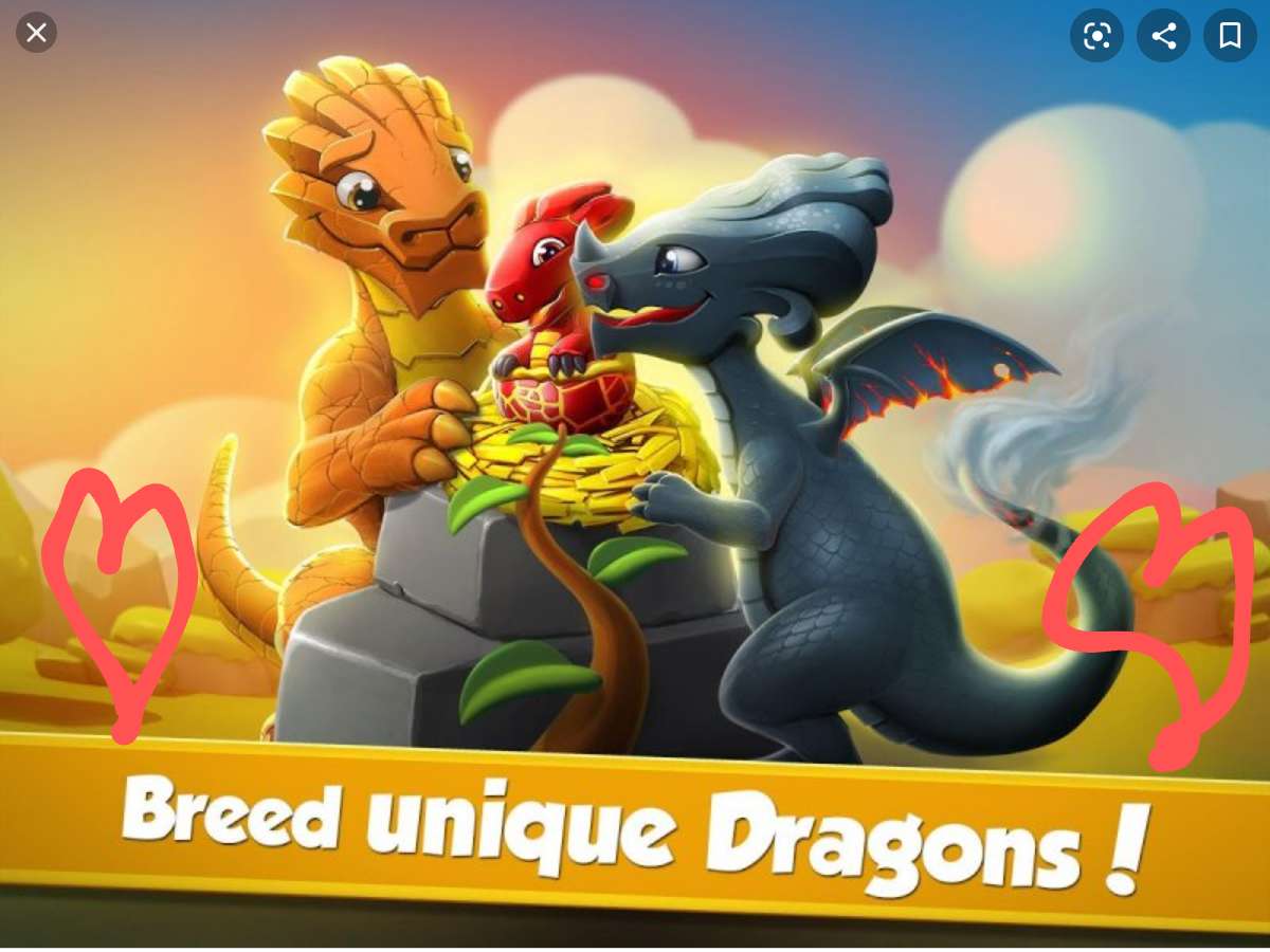 A new born dragon with a mother and dad online puzzle