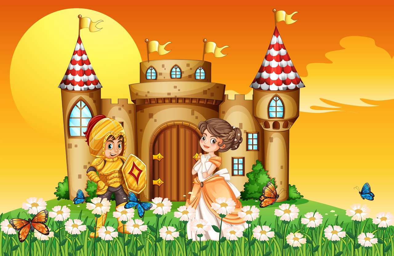 Cavaleiro e princesa puzzle online
